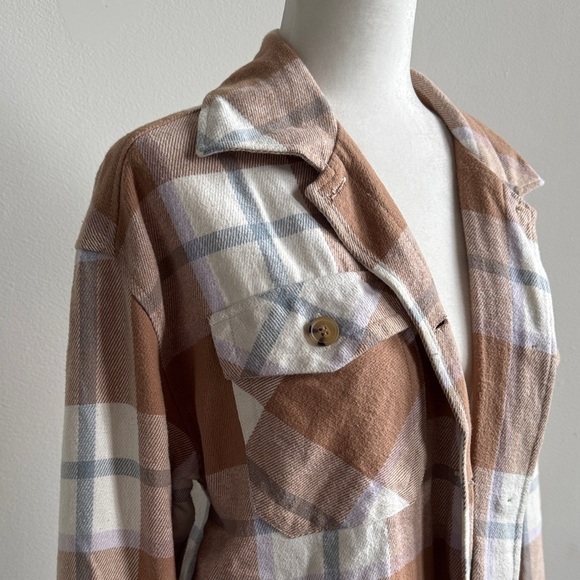 Aeropostale Multicolor Plaid Flannel Shacket - Picture 9 of 14